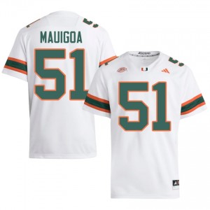 Kiko Mauigoa #51 Miami Hurricanes Jersey | Gameday White College Football Men Stitched 81290350