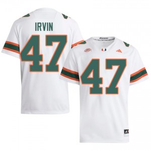#47 Michael Irvin Hurricanes White Jersey | Alumni Stitched Men Player Football Gear 47767739