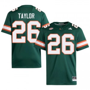 #26 Sean Taylor Hurricanes Green Jersey | Alumni Embroidery Men Player Football Gear 47384492