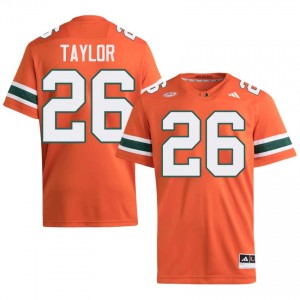 #26 Sean Taylor Hurricanes Orange Jersey | Authentic Embroidery Men Player Football Gear 15606123