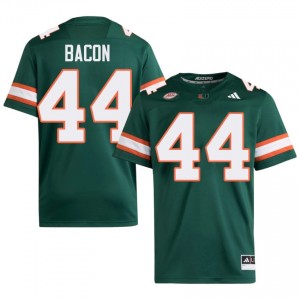 Miami Tyson Bacon #44 Green Jersey | Essential Embroidery NCAA Football Men Apparel 73442122