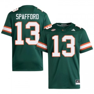#13 Vance Spafford Miami Hurricanes Green Jersey | Elite Embroidery Men Player Football Gear 36620893