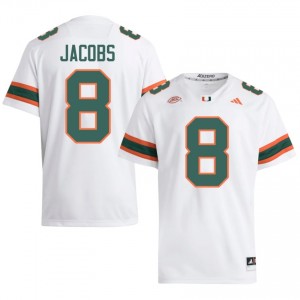 Miami Vandrevius Jacobs #8 White Jersey | Essential Stitched NCAA Football Men Apparel 57820756