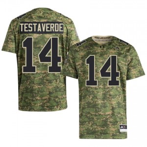 #14 Vinny Testaverde Hurricanes Camo Jersey | Authentic Stitch Men Player Football Gear 46659302