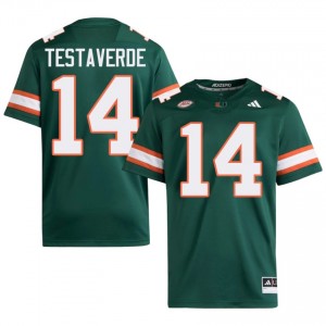 Green Vinny Testaverde #14 Hurricanes Jersey | Men High School Football Licensed Embroidery 50131224