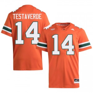 Vinny Testaverde #14 Miami Hurricanes Jersey | Gameday Orange College Football Men Embroidery 96972051