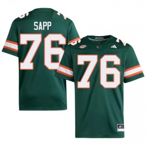 UM Canes Warren Sapp #76 Green Jersey | Pro Cut Embroidery NCAA Football Men Apparel 27005496