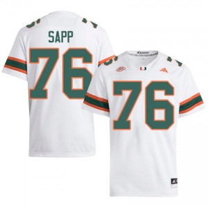 Warren Sapp #76 UM Hurricanes Jersey | Exclusive White College Football Men Stitched 94684631