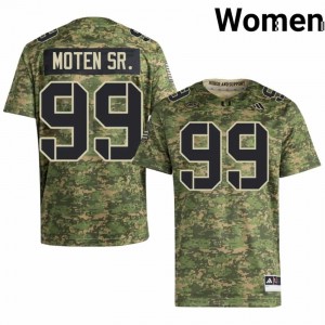 Officially Licensed Ahmad Moten Sr. #99 Miami Canes Camo Jersey | Women University Football Stitch Fan Gear 70966931