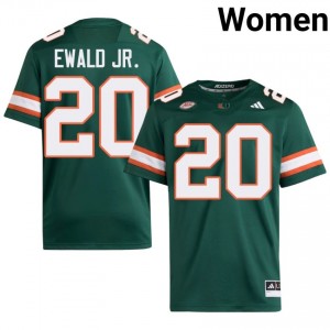 #20 Chris Ewald Jr. Hurricanes Green Jersey | Authentic Stitched Women Player Football Gear 50078909