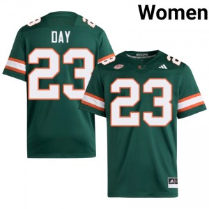 Miami Dylan Day #23 Green Jersey | Essential Stitched NCAA Football Women Apparel 40701398