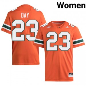 #23 Dylan Day Hurricanes Orange Jersey | Alumni Embroidery Women Player Football Gear 72957750