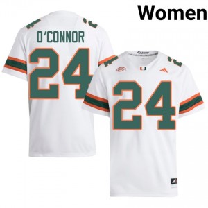 #24 Ethan O'Connor Hurricanes White Jersey | Authentic Stitched Women Player Football Gear 65176998