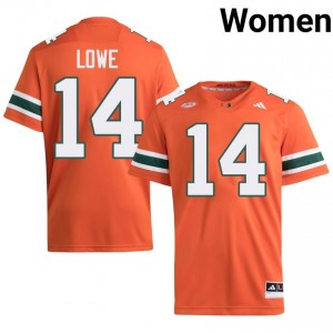 #14 Hayden Lowe Hurricanes Orange Jersey | Authentic Embroidery Women Player Football Gear 32125696