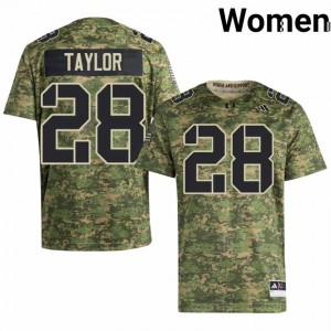 Isaiah Taylor #28 Miami Hurricanes Jersey | Iconic Camo College Football Women Stitch 84975641