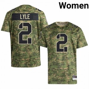 Camo Jordan Lyle #2 Canes Jersey | Women High School Football Limited Swen 92599041