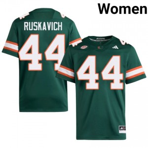 Green Owen Ruskavich #44 Canes Jersey | Women High School Football Fresh Stitched 12641270
