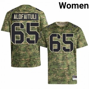 #65 Seuseu Alofaituli Hurricanes Camo Jersey | Alumni Stitch Women Player Football Gear 86306710