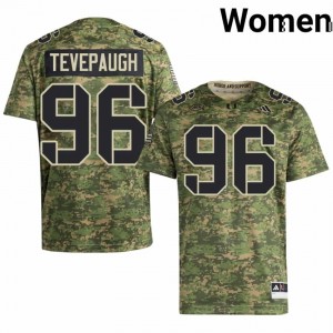 UM Canes Tucker Tevepaugh #96 Camo Jersey | Genuine Stitch NCAA Football Women Apparel 37562746