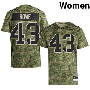 Miami Tyler Rowe #43 Camo Jersey | Essential Swen NCAA Football Women Apparel 64650058