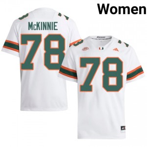 White Bryant McKinnie #78 Hurricanes Jersey | Women High School Football Licensed Stitched 50707114