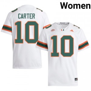 #10 Darian Mensah Hurricanes White Jersey | Alumni Stitched Women Player Football Gear 14801830