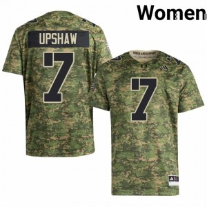 UM Canes Daylyn Upshaw #7 Camo Jersey | Pro Cut Stitch NCAA Football Women Apparel 55608515