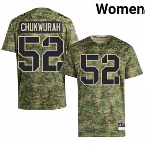Camo Isaac Chukwurah #52 Hurricanes Jersey | Women High School Football Licensed Stitch 81005181