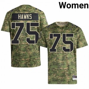 Camo Jacob Hawks #75 Canes Jersey | Women High School Football Fresh Swen 78158995