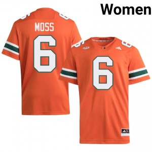Santana Moss #6 Miami Hurricanes Jersey | Gameday Orange College Football Women Embroidery 48962380