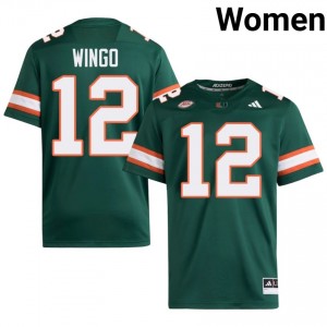 #12 Somourian Wingo Hurricanes Green Jersey | Alumni Stitched Women Player Football Gear 86183785