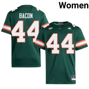 #44 Tyson Bacon Hurricanes Green Jersey | Alumni Stitched Women Player Football Gear 27699506