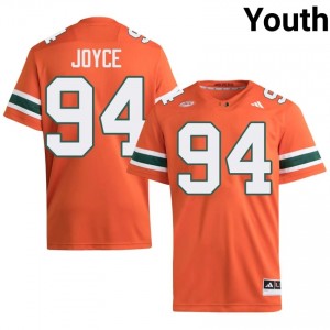 Orange Dylan Joyce #94 Hurricanes Jersey | Youth High School Football Moisture Wicking Embroidery 37532516