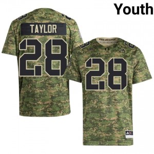 Camo Isaiah Taylor #28 Canes Jersey | Youth High School Football Fresh Swen 84260817