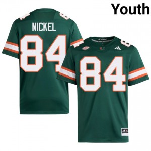 Green Jack Nickel #84 Hurricanes Jersey | Youth High School Football Moisture Wicking Stitch 35918068