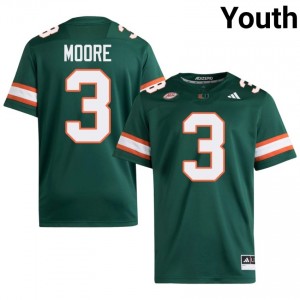 Green Joshua Moore #3 Hurricanes Jersey | Youth High School Football Licensed Stitch 40870407