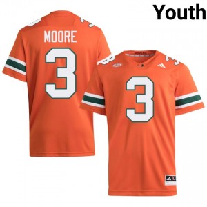 Orange Joshua Moore #3 Canes Jersey | Youth High School Football Fresh Embroidery 58968972
