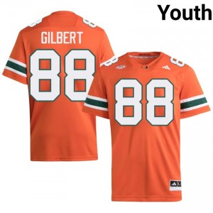 Luka Gilbert #88 Miami Hurricanes Jersey | Iconic Orange College Football Youth Embroidery 24944562