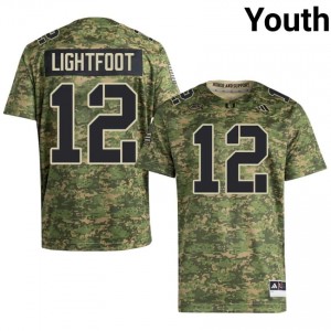 Camo Marquise Lightfoot #12 Hurricanes Jersey | Youth High School Football Licensed Stitch 84097865