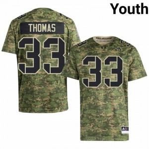 Durable Nick Thomas #33 UM Hurricanes Camo Jersey | Youth University Football Swen Fan Gear 47945251