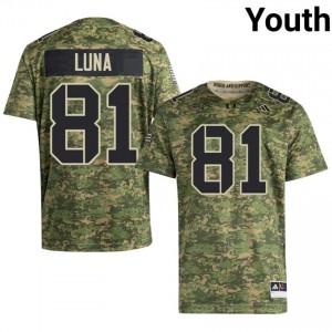 #81 Riply Luna Miami Hurricanes Camo Jersey | Classic Swen Youth Player Football Gear 41288240