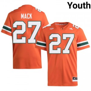 #27 Ryan Mack Hurricanes Orange Jersey | Authentic Embroidery Youth Player Football Gear 32376596