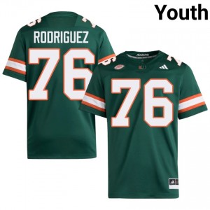 Ryan Rodriguez #76 Miami Hurricanes Jersey | Iconic Green College Football Youth Stitch 98204509