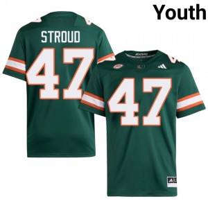 Green Stone Stroud #47 Canes Jersey | Youth High School Football Limited Swen 30872723