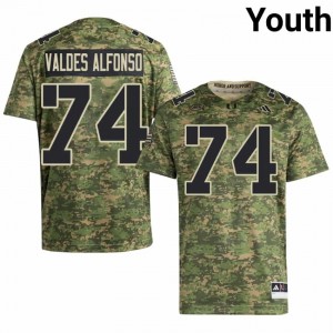 #74 Yerovi Valdes Alfonso Hurricanes Camo Jersey | Authentic Stitch Youth Player Football Gear 27672658