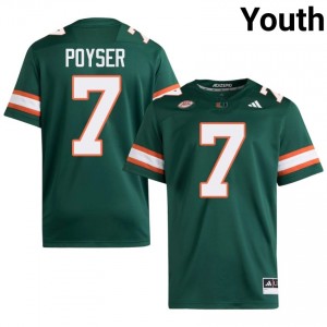 Green Zechariah Poyser #7 Canes Jersey | Youth High School Football Fresh Swen 47405722