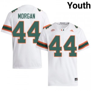 Dan Morgan #44 Miami Hurricanes Jersey | Iconic White College Football Youth Stitched 63326138