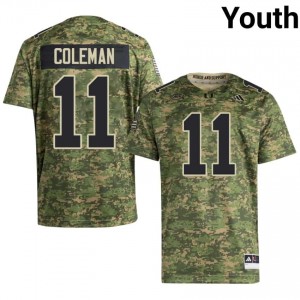 Camo Dereon Coleman #11 Canes Jersey | Youth High School Football Limited Swen 27101162