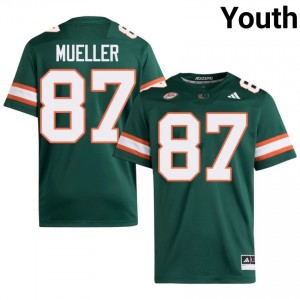 #87 Gavin Mueller Hurricanes Green Jersey | Alumni Stitch Youth Player Football Gear 10113066