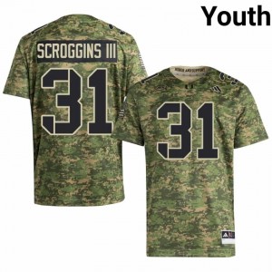 Durable Herbert Scroggins III #31 UM Hurricanes Camo Jersey | Youth University Football Swen Fan Gear 20108414